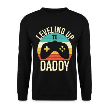 Leveling up to daddy - Sweat-shirt Unisexe - noir - Devant - Alina (178cm) & Michal (187cm)