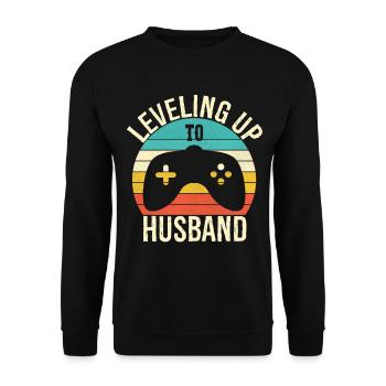 Aufstieg zum Ehemann - Unisex Pullover - Schwarz - Vorne - Alina (178cm) & Michal (187cm)