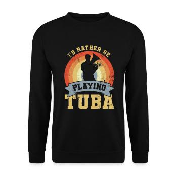 Citation de tuba - Sweat-shirt Unisexe - noir - Devant - Alina (178cm) & Michal (187cm)