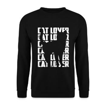 Cat Lovers - Unisex Sweatshirt - black - Front - Alina (178cm) & Michal (187cm)