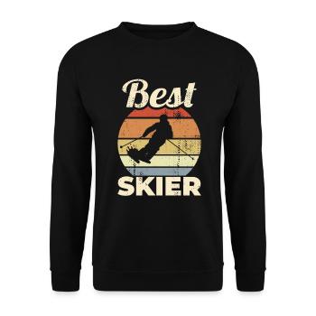 Meilleur skieur - Sweat-shirt Unisexe - noir - Devant - Alina (178cm) & Michal (187cm)