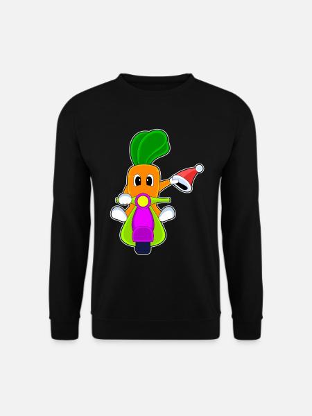 Carrot Christmas Scooter - Unisex Sweatshirt - black