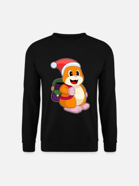 Hamster Christmas Student - Unisex Sweatshirt - black