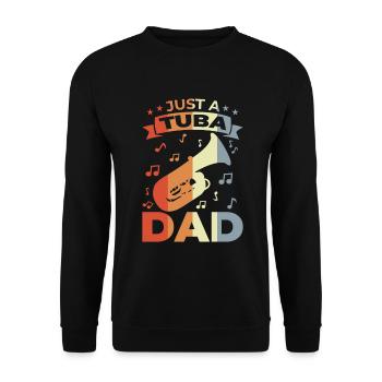 Juste un père tuba - Sweat-shirt Unisexe - noir - Devant - Alina (178cm) & Michal (187cm)