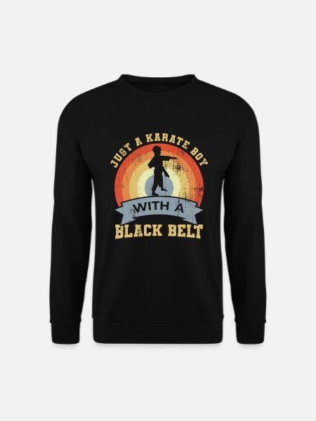 Karate boy with black belt - Unisex Sweatshirt - black