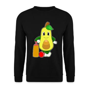 Avocado Cricket Cricketschläger - Unisex Pullover - Schwarz - Vorne - Alina (178cm) & Michal (187cm)