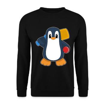 Penguin Cricket Cricket Batte - Sweat-shirt Unisexe - noir - Devant - Alina (178cm) & Michal (187cm)