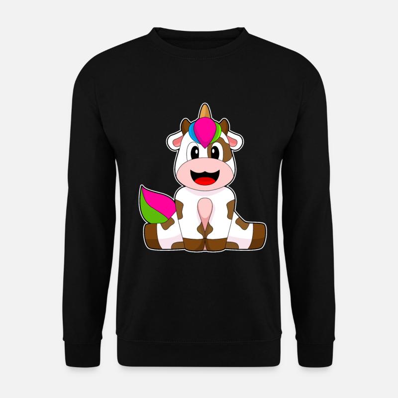 Kuh Einhorn - Unisex Pullover - Schwarz