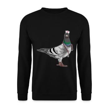 Stéthoscope d’infirmière Dove - Sweat-shirt Unisexe - noir - Devant - Alina (178cm) & Michal (187cm)