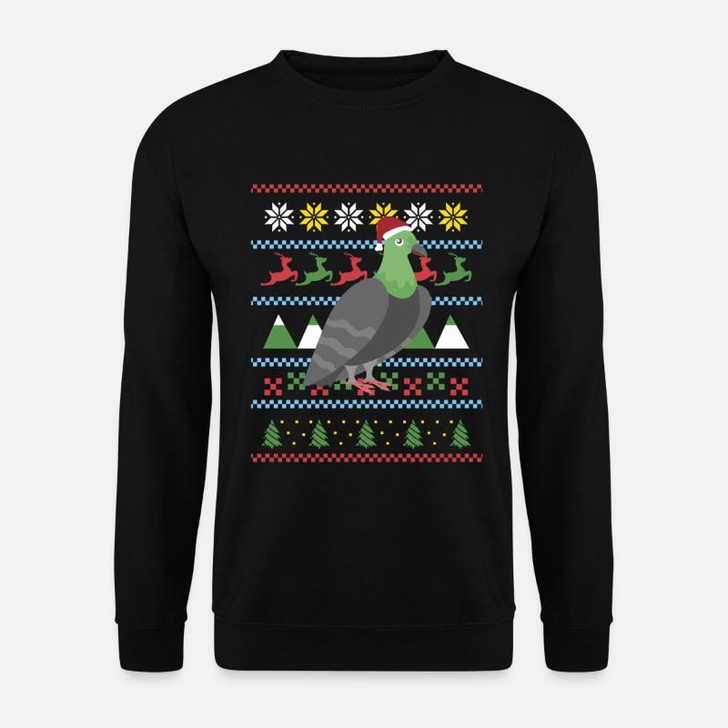 Ugly Christmas Taube - Unisex Pullover - Schwarz