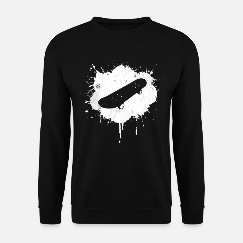 Skateboard Skizze - Unisex Pullover - Schwarz