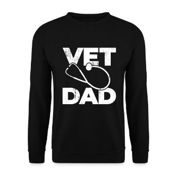Papa vétérinaire - Sweat-shirt Unisexe - noir - Devant - Alina (178cm) & Michal (187cm)