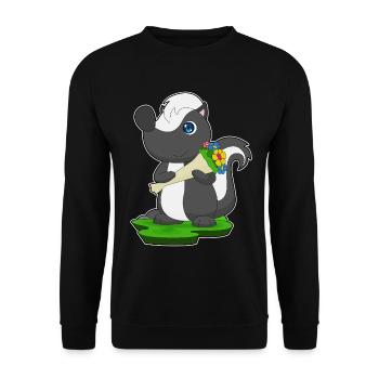 Bouquet de moufettes - Sweat-shirt Unisexe - noir - Devant - Alina (178cm) & Michal (187cm)