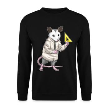 Possum, Math Teacher, School - Unisex Sweatshirt - black - Front - Alina (178cm) & Michal (187cm)