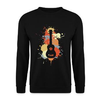 Ukulele Musik Retro - Unisex Pullover - Schwarz - Vorne - Alina (178cm) & Michal (187cm)