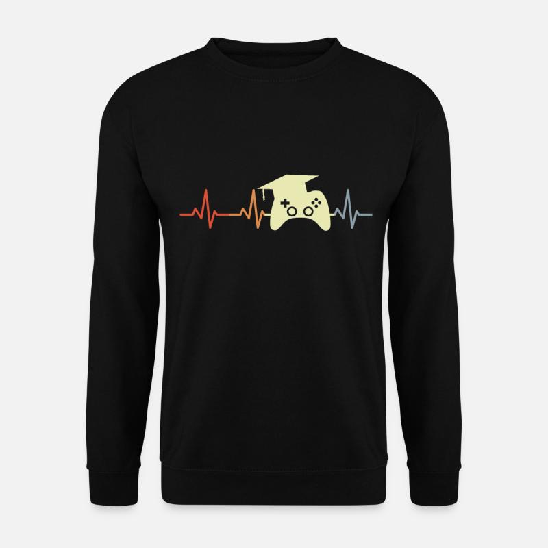 Spielprogrammierer Herzschlag - Unisex Pullover - Schwarz