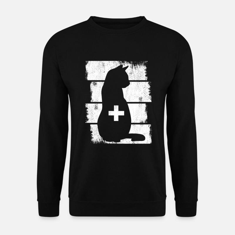 Katzen Tierarzt - Unisex Pullover - Schwarz