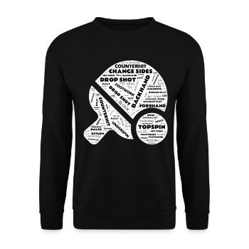 Table Tennis Table Tennis Player Ping Pong Men - Unisex Sweatshirt - black - Front - Alina (178cm) & Michal (187cm)
