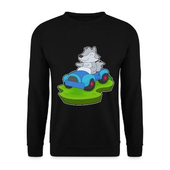 Voiture de loup - Sweat-shirt Unisexe - noir - Devant - Alina (178cm) & Michal (187cm)