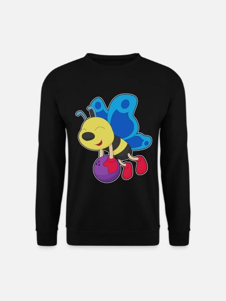 Butterfly Bowling Bowling Ball - Unisex Sweatshirt - black