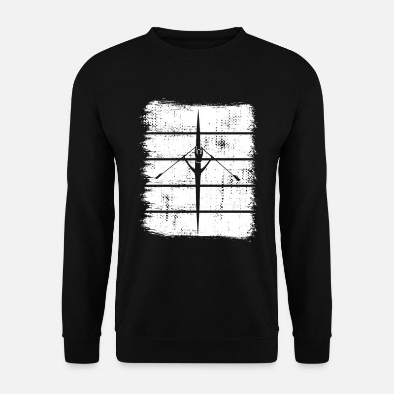 Ruderboot Skizze - Unisex Pullover - Schwarz