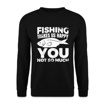 Fisherman's Joke - Unisex Sweatshirt - black - Front - Alina (178cm) & Michal (187cm)