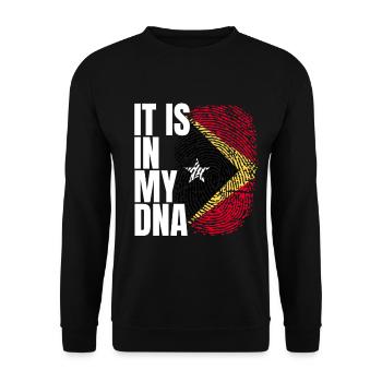 East Timor Fingerprint - Unisex Sweatshirt - black - Front - Alina (178cm) & Michal (187cm)