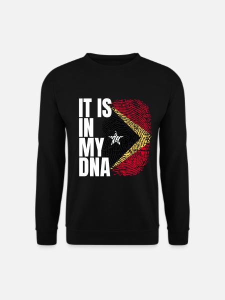 East Timor DNA Flag Fingerprint - Unisex Sweatshirt - black