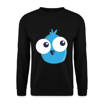 all tonight Eule - Unisex Pullover - Schwarz - Vorne - Alina (178cm) & Michal (187cm)