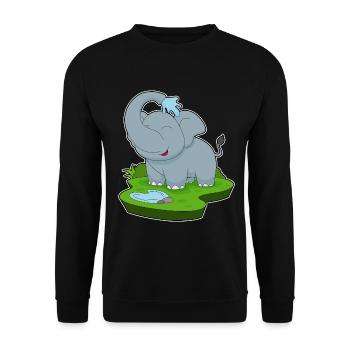 Elephant Water - Unisex Sweatshirt - black - Front - Alina (178cm) & Michal (187cm)