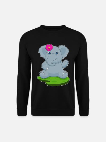 Elephant Flower - Unisex Sweatshirt - black