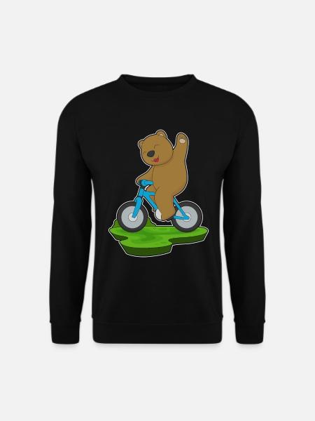 Bear Bicycle - Unisex Sweatshirt - black