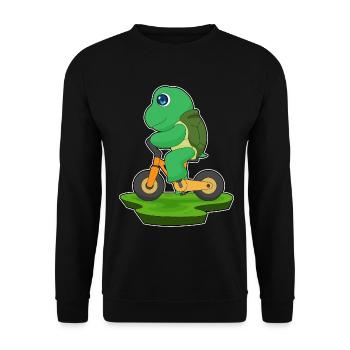 Turtle Bicycle - Unisex Sweatshirt - black - Front - Alina (178cm) & Michal (187cm)