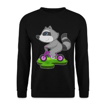 Vélo raton laveur - Sweat-shirt Unisexe - noir - Devant - Alina (178cm) & Michal (187cm)