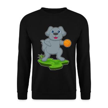 Hund Basketballspieler Basketball Sport - Unisex Pullover - Schwarz - Vorne - Alina (178cm) & Michal (187cm)