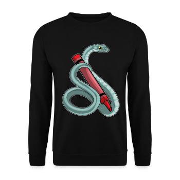 École de crayons pour élèves serpents - Sweat-shirt Unisexe - noir - Devant - Alina (178cm) & Michal (187cm)
