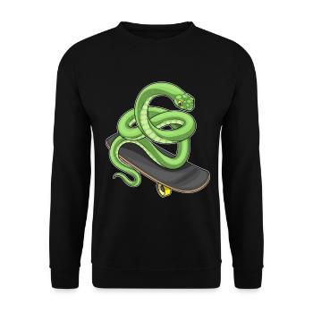 Snake Skater Skateboard Sport - Sweat-shirt Unisexe - noir - Devant - Alina (178cm) & Michal (187cm)
