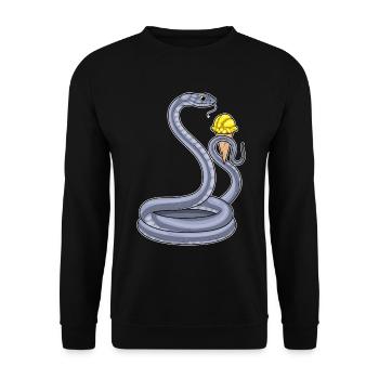 Schlange Waffeleis - Unisex Pullover - Schwarz - Vorne - Alina (178cm) & Michal (187cm)