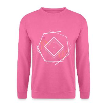 Geometrische Diamantenrahmen Neon - Unisex Pullover - Pink - Vorne