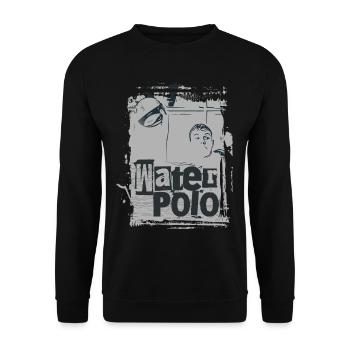 Minimalist water polo - Unisex Sweatshirt - black - Front - Alina (178cm) & Michal (187cm)
