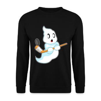 Geist Eishockey Eishockeyschläger - Unisex Pullover - Schwarz - Vorne - Alina (178cm) & Michal (187cm)