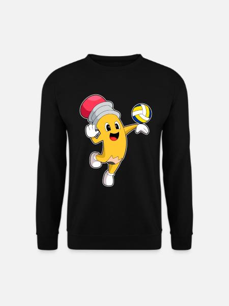 Pencil Volleyball Player Volleyball - Unisex Sweatshirt - black