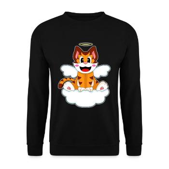 Ailes d’ange tigre - Sweat-shirt Unisexe - noir - Devant - Alina (178cm) & Michal (187cm)