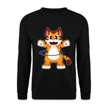 Tiger Fitness Hoop Workout Gymnastics - Unisex Sweatshirt - black - Front - Alina (178cm) & Michal (187cm)