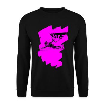Pink Kite - Unisex Sweatshirt - black - Front - Alina (178cm) & Michal (187cm)