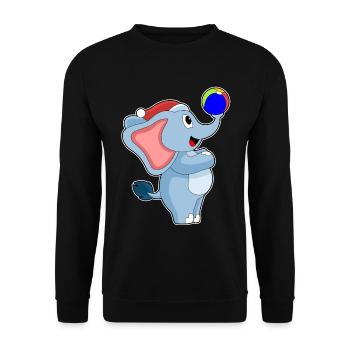 Polo nautique de Noël éléphant - Sweat-shirt Unisexe - noir - Devant - Alina (178cm) & Michal (187cm)