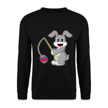 Pêche de Pâques au lapin - Sweat-shirt Unisexe - noir - Devant - Alina (178cm) & Michal (187cm)