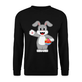 Œuf de Pâques Bunny - Sweat-shirt Unisexe - noir - Devant - Alina (178cm) & Michal (187cm)