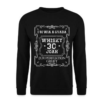 i bi wia a guada Whisky 30 Joah to perfection - Unisex Sweatshirt - black - Front - Alina (178cm) & Michal (187cm)