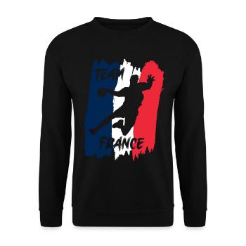 Team France Handball Silhouette - Sweat-shirt Unisexe - noir - Devant - Alina (178cm) & Michal (187cm)